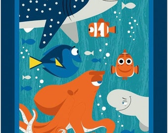 Springs Creative Disney Finding Dory Panel 100% Cotton Sold by The Panel. (SC654)