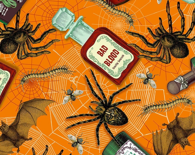 Timeless Treasures Bad Blood Poison Bottles Premium Quality 100% Cotton Fabric (TT1152KK)