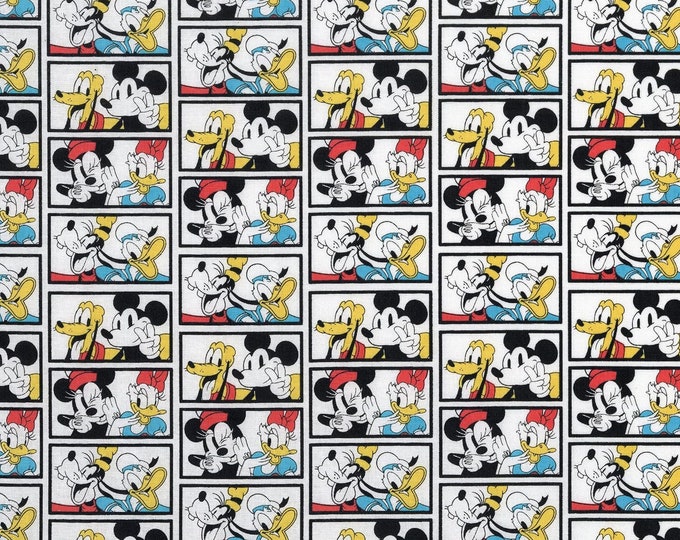 Springs Creative Disney Mickey and Friends Mickey and Friends Tile Multi Premium Quality 100% Cotton Fabric (SC96XX)