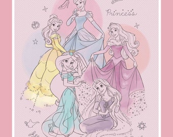 Disney Princess Power collection 85101603P color 1 Princesses Panel 36 x 44