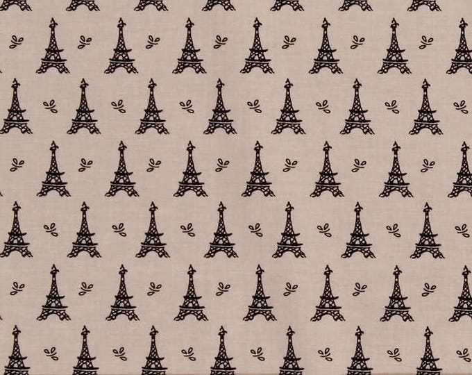 Timeless Treasures May Fons France French Eiffel Tower Cream Premium Quality 100% Cotton Fabric (TT44)