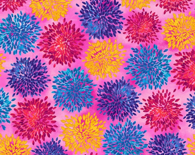 Quilting Treasures Mirage Floral Pink Premium Quality 100% Cotton Fabric (QT1083)