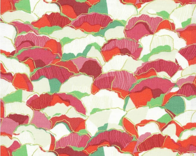 Quilting Treasures Bellisima Floral Poppies Petals Cream Premium Quality 100% Cotton Fabric (QT558AA)