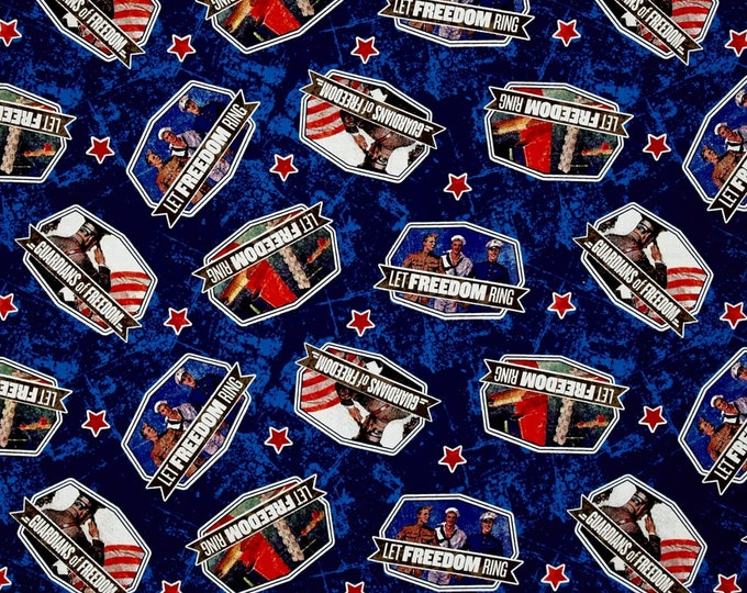 Springs Creative Saturday Evening Post Patriotic Toss Premium Quality 100% Cotton Fabric (SC27)