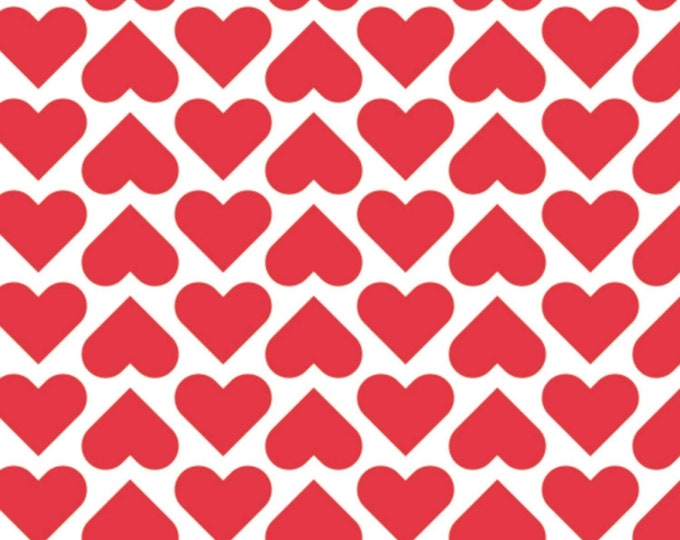 Camelot Fabrics Wild Hearts Red Premium Quality 100% Cotton Fabric (CA1420KK)