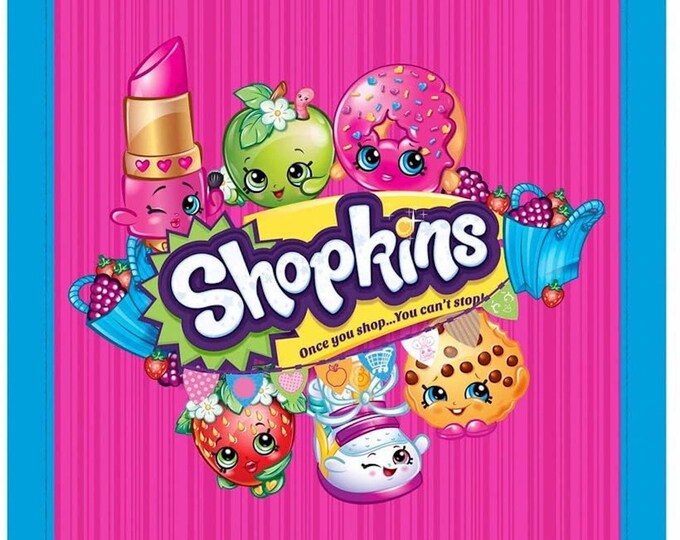 Shopkins - All together  panel 36"  Springs Creative 100% cotton 43" wide fabric Sold by the Panel (SC609)
