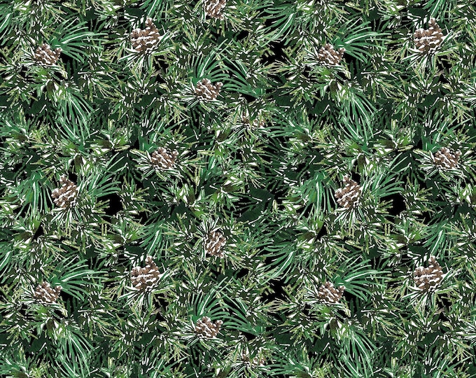 Quilting Treasures Desiree North Woods Neighbor Pine Premium Quality 100% Cotton Fabric (QT1008)