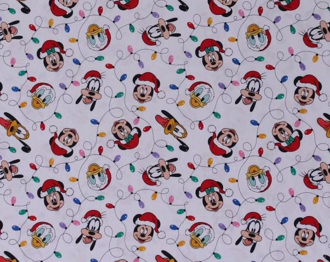 Springs Creative Disney Christmas Mickey and Friends Lights Premium Quality 100% Cotton Fabric (SC60XX)