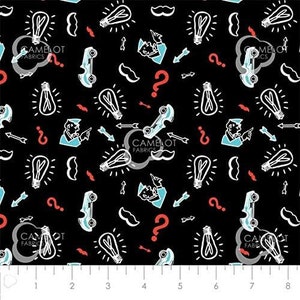Camelot Fabrics Monopoly Tossed Boardgames Premium Quality 100% Cotton Fabric (CA161KK)