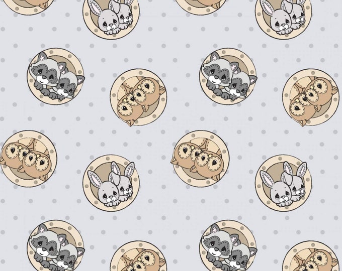 Springs Creative Animal Badges Fabric Premium Quality 100% Cotton Fabric (SC1014KK)