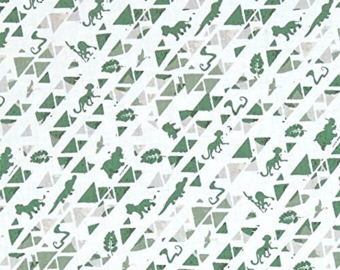 Camelot Fabrics Disney Lion Guard Triangles Sage Premium Quality 100% Cotton Fabric (CA387)