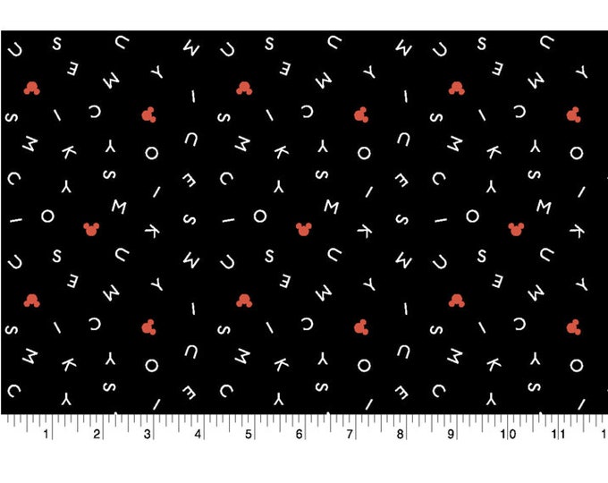 Springs Creative Disney Mickey Mouse Alphabet Scramble Premium Quality 100% Cotton Fabric (SC1545BB)