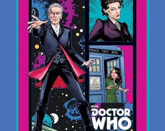 Doctor WHO  panel 35"  Springs Creative 100% cotton 43" wide fabric Sold by the Panel (SC355)
