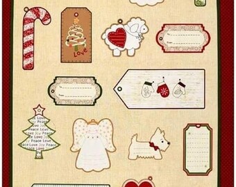 Veedaf 23" Fabric Panel - Marcus Wrapped in Joy Christmas Premium quality Cotton fabric by the Panel (M690KK)