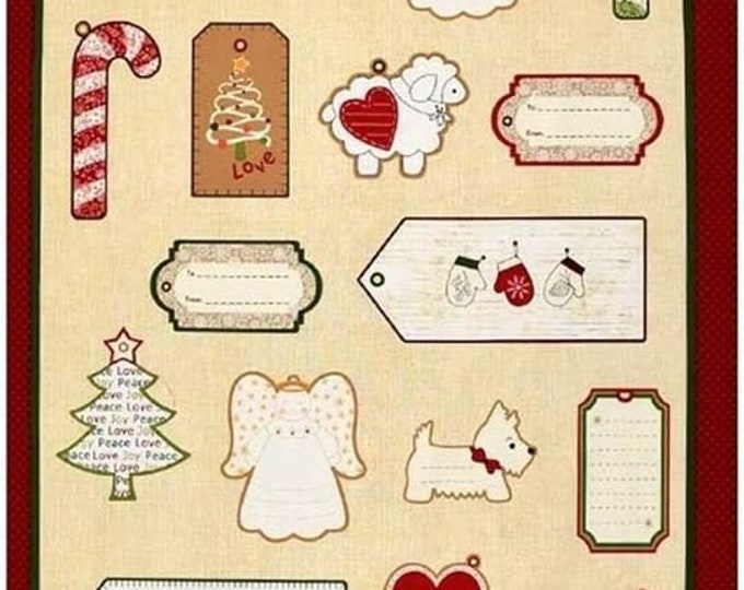 Veedaf 23" Fabric Panel - Marcus Wrapped in Joy Christmas Premium quality Cotton fabric by the Panel (M690KK)