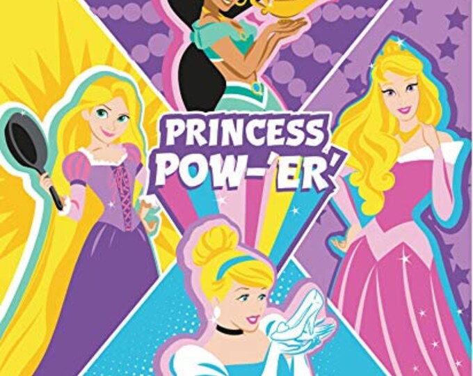 Disney Princess Power Collection 35" Panel Premium Quality 100% Cotton Sold by The Panel. (CA1163KK)
