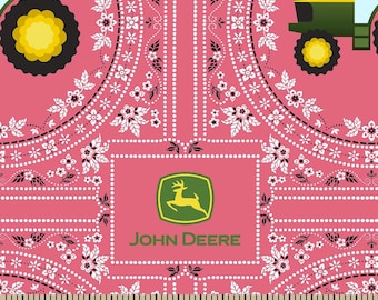Springs Creative John Deere Floral Pink Premium Quality 100% Cotton Fabric (SC1477)