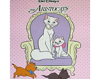 Disney Classic Aristocats 35" Panel Pink Camelot 100% Cotton fabric by the panel  (CA858)