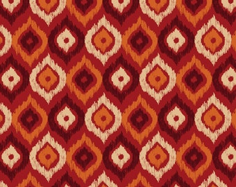 David Textiles Native American Themed Lightning Drops Orange Premium Quality 100% Cotton Fabric by The Yard. (DA29XX)