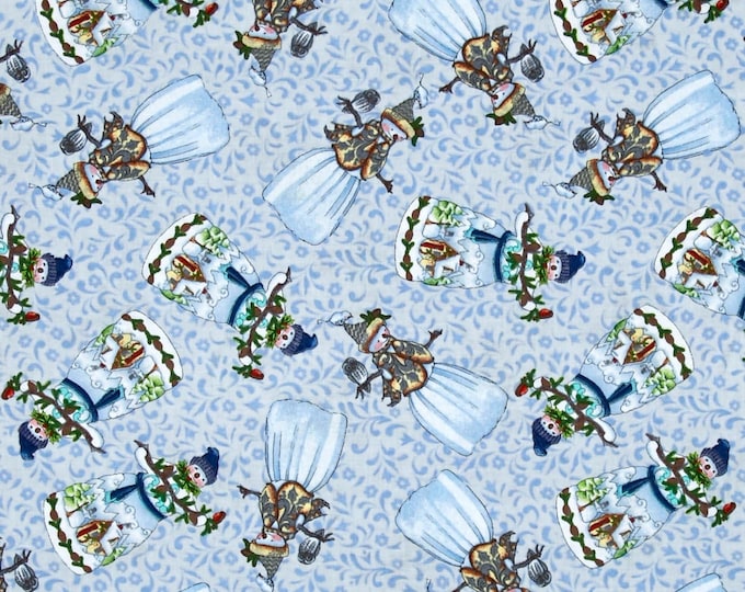 Springs Creative Jim Shore Woodland Tossed Snowmen Premium Quality 100% Cotton Fabric (SC624)