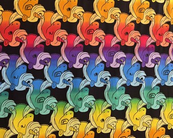 Timeless Treasures Multi Colored Unicorn Heads Tossed Expressions Premium Quality 100% Cotton Fabric (TT782)