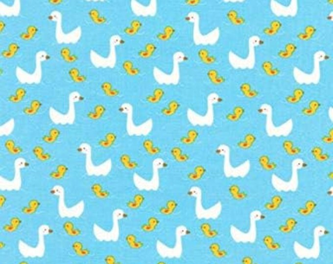 Timeless Treasures Farm Ducks in Water Blue Premium Quality 100% Cotton Fabric (TT493)