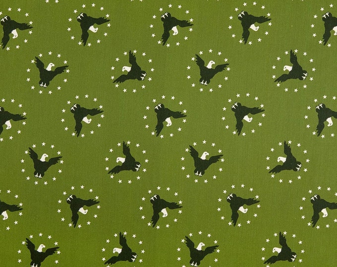 Camelot Fabrics GI Joe Adventure Eagle Green Premium Quality 100% Cotton Fabric (CA25AA)