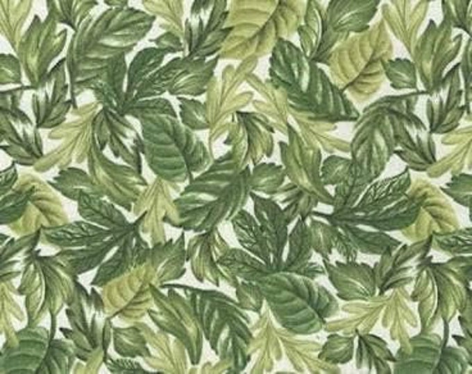 Timeless Treasures Ruth Leaves Cream Premium Quality 100% Cotton Fabric (TT454)