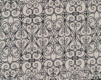 Fabri-Quilt Cityscapes Wrought Iron Taupe Premium Quality 100% Cotton Fabric (FQ243)
