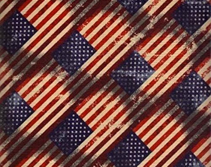 Timeless Treasures Flags Made in The USA Premium Quality 100% Cotton Fabric (TT380)