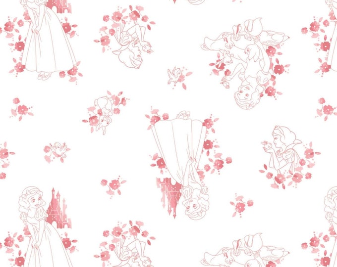 Camelot Fabrics Toile in Coral Premium Quality 100% Cotton Fabric (CA1024)