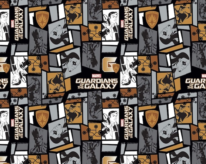 Camelot Fabrics Guardians of The Galaxy Tiles Premium Quality 100% Cotton Fabric (CA281)