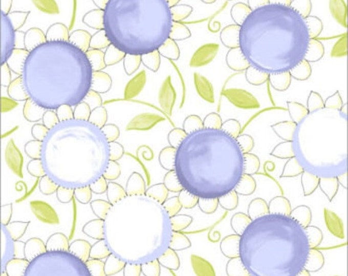Susybee Sunflower Purple White Premium Quality 100% Cotton Fabric (SB46)