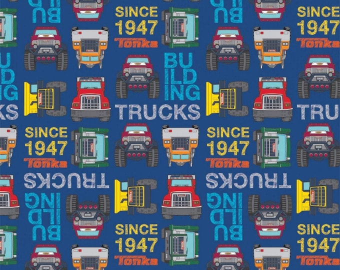 Camelot Fabrics Tonka Truck Fabric Tonka Blocks Premium Quality 100% Cotton Fabric (CA1298KK)