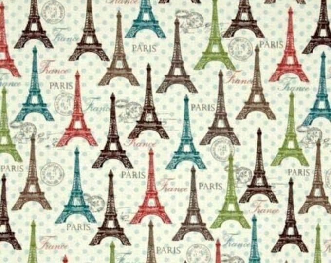 David Textiles Rosenthal Represents Paris Eiffel Tower Premium Quality 100% Cotton Fabric (DA49)