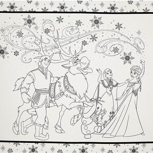 Disney Frozen Main Characters 35" Panel Camelot 100% Cotton fabric by the panel (CA467)