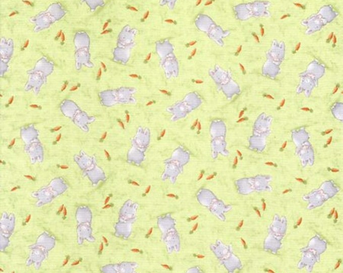Timeless Treasures Bunnies by the Bay GreenBunnies Premium Quality 100% Cotton Fabric (TT895)
