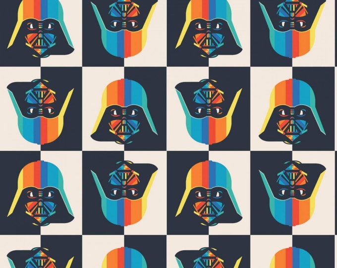 Camelot Fabrics Star Wars Rainbow Darth Vader Premium Quality 100% Cotton Fabric (CA1491KK)