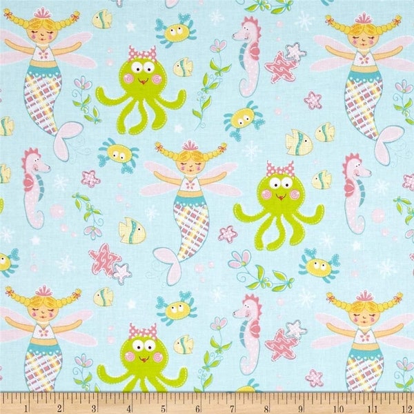 Marcus Fabrics Magical Mermaids Premium Quality 100% Cotton Fabric (M637)