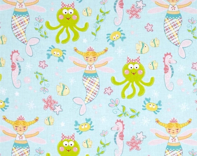 Marcus Fabrics Magical Mermaids Premium Quality 100% Cotton Fabric (M637)