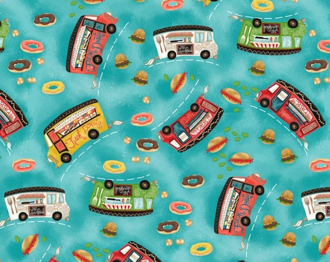 Springs Creative Wild Wings Food Truck Toss Premium Quality 100% Cotton Fabric (SC213)