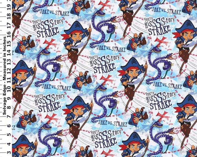 Springs Creative Jake and Neverland Pirates Premium Quality 100% Cotton Fabric (SC257)