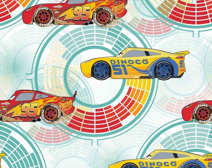 Springs Creative Cars 3 Need for Speed Premium Quality 100% Cotton Fabric (SC402KK)
