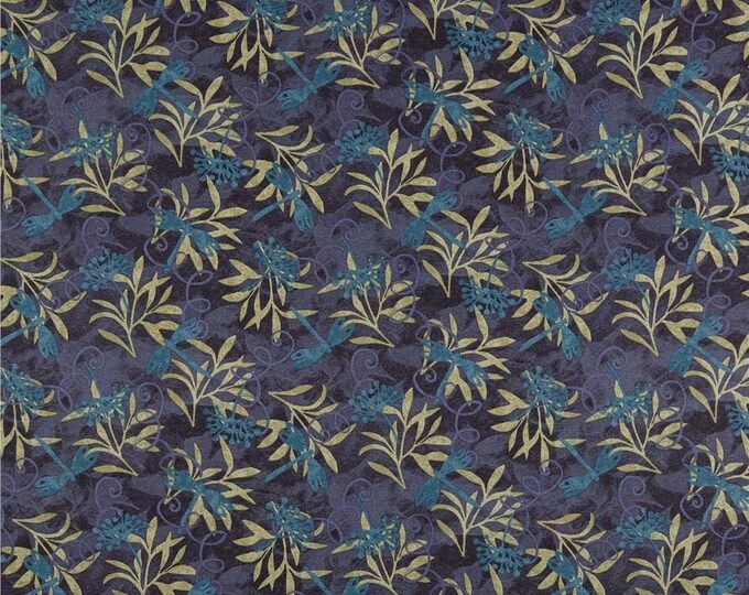 Springs Creative Susan Winget Jasmine Dragonfly Quilt Fabric, Purple Premium Quality 100% Cotton Fabric (SC1375)