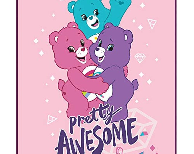 Care Bear Pretty Awesome in Pink 35" Panel Camelot 100% Cotton fabric by the panel  (CA974)