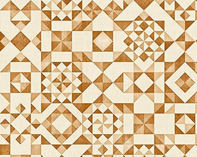Quilting Treasures Seamless Quilt Blocks Cream Premium Quality 100% Cotton Fabric (QT880)