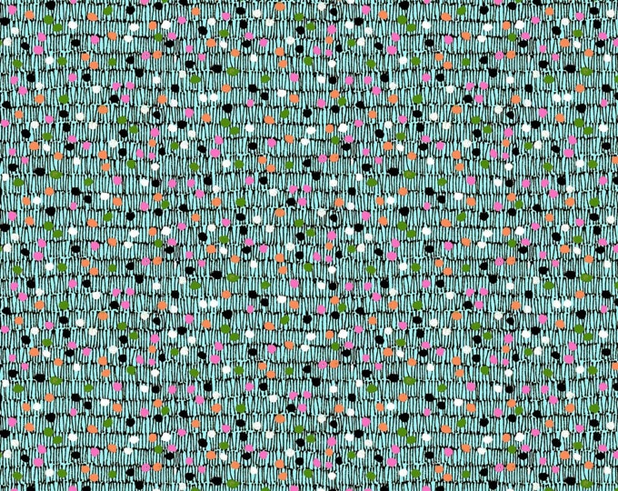 Quilting Treasures Gypsy Dot On Texture Blue Premium Quality 100% Cotton Fabric (QT938)