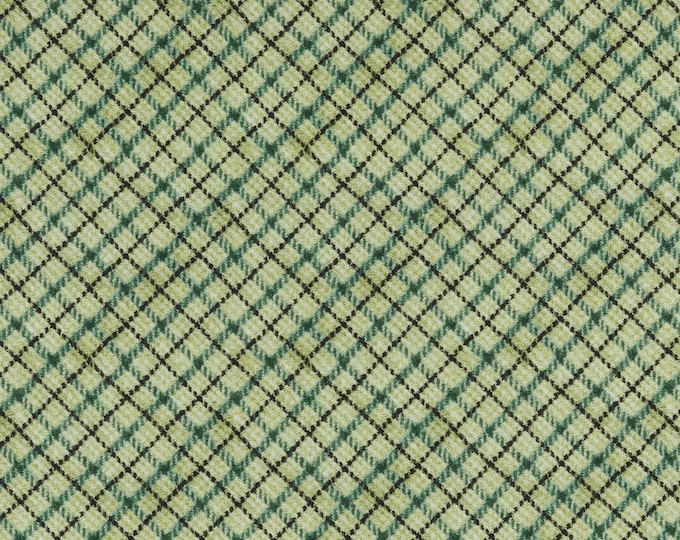 Quilting Treasures Timberland Bears Plaid Dark Green Premium Quality 100% Cotton Fabric (QT650XX)