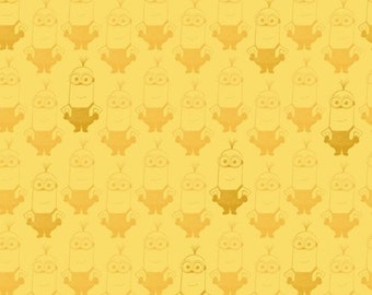 Quilting Treasures Despicable Me Minions Kevin Minion Yellow Premium Quality 100% Cotton Fabric (M22)