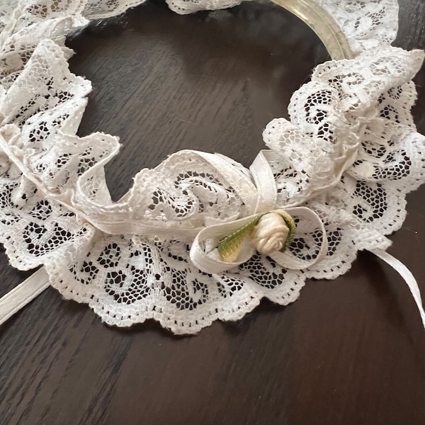 Vintage Lace and Floral Headband/Tiara